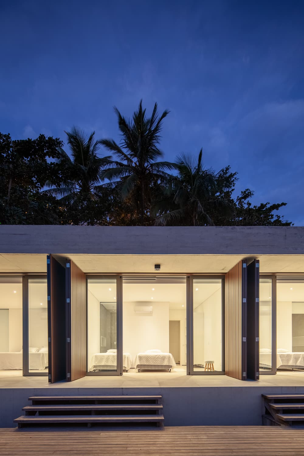 Varanda ao pôr do sol